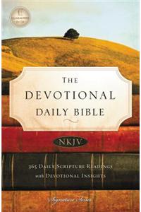 Devotional Daily Bible-NKJV: 365 Daily Scripture Readings with Devotional Insights