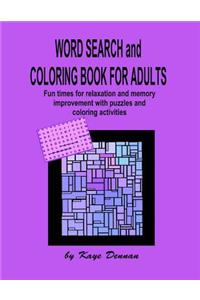Coloring Book for Adults and Word Search