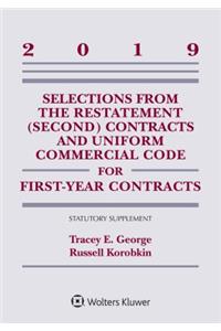 Selections from the Restatement (Second) Contracts and Uniform Commercial Code for First-Year Contracts