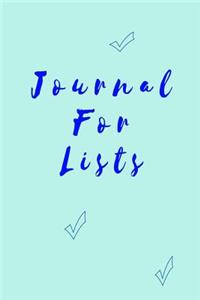 Journal For Lists