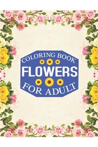 flowers coloring book For adult