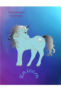 Carnet de dessin pour enfants Unicorn