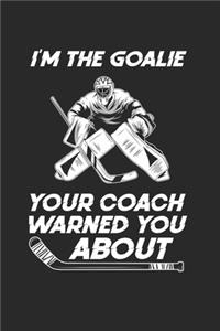 Ice Hockey Goalie Notebook - Goalkeeper Journal Planner