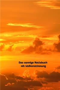 Das sonnige Notizbuch mit Wolkenstimmung