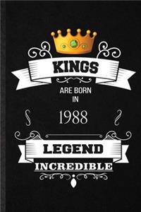 Kings Are Born In 1988 Legend Incredible