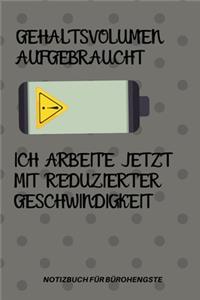 Gehaltsvolumen Aufgebraucht Ich Arbeite Jetzt Mit Reduziertert Geschwindigkeit