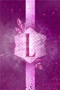 L: Ballerina Princess Letter L Monogram Lined Journal