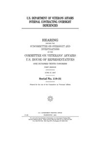 U.S. Department of Veterans Affairs internal contracting oversight deficiencies