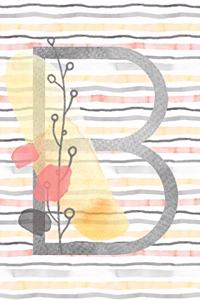Food and Exercise Journal with Monogram Letter B
