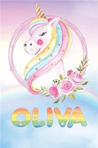 Oliva: Want To Give Oliva A Unique Memory & Emotional Moment? Show Oliva You Care With This Personal Custom Named Gift With Oliva's Very Own Unicorn Custom