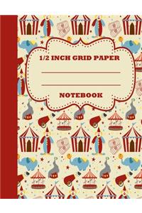 1/2 Inch Grid Paper Notebook