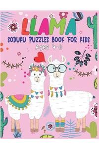 LLAMA Soduku Puzzles Book For Kids Ages 4-8