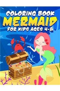 Mermaid Coloring Book for Kids Ages 4-8