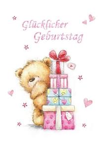 Glucklicher Geburtstag: German Version, Notebook, Journal, Dairy, 185 Lined Pages, Cute Teddy Bear Themed Birthday Gifts for Men or Women, Son or Daughter, Brother or Sister, Grandson or Granddaughter, Father or Mother, Grandpa or Grandma, Best Fri