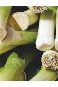 Leeks Notebook large Size 8.5 x 11 Ruled 150 Pages