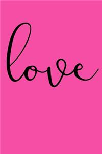 Love Notebook - Classic Medium Ruled / Lined Blank Journal