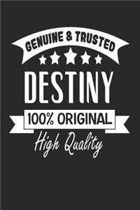 Genuine & Trusted Destiny 100% Original High Quality: Blank lined journal for Destiny