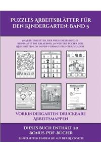 Vorkindergarten Druckbare Arbeitsmappen (Puzzles Arbeitsblätter für den Kindergarten