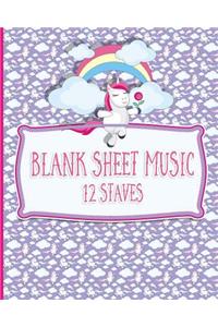 Blank Sheet Music - 12 Staves