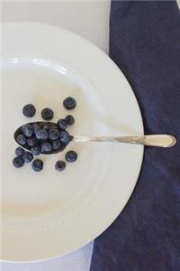Summer Blueberries on a White Plate Journal