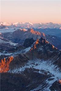 Aerial View of the Dolomite Mountains in Italy Journal