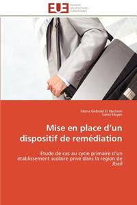 Mise En Place D Un Dispositif de Remédiation