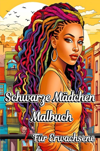 Schwarze Mädchen Malbuch für Erwachsene