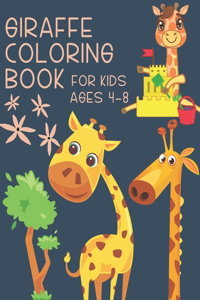 Giraffe coloring Book For kids Ages 4-8