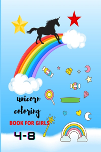 Unicorn coloring book for girls 4-8