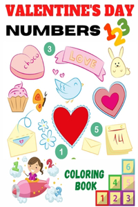 Valentine's Day Numbers coloring book