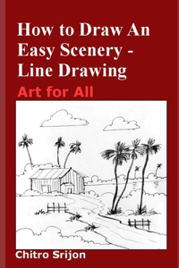 How to Draw An Easy Scenery - Line Drawing