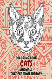 Coloring Books Cheaper than Therapy - Animals - Cats