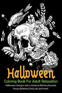 Halloween Coloring Book For Adult Relaxation