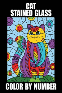 Cat Stained Glass Color by Number