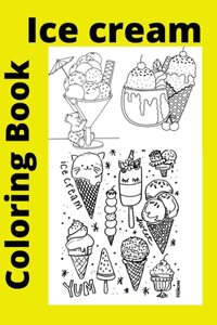 Ice cream Coloring Book: Kids for Ages 4-8