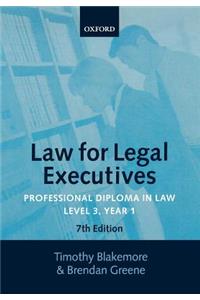 Law for Legal Executives