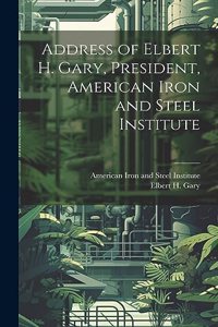 Address of Elbert H. Gary, President, American Iron and Steel Institute