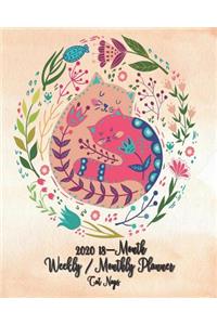 2020 18-Month Weekly / Monthly Planner Cat Naps