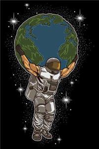 Astronaut Lifts The Globe