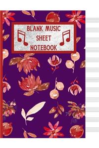 Blank Music Sheet Notebook