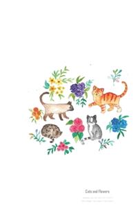 Cats and Flowers Notebook Journal (Size 5,5
