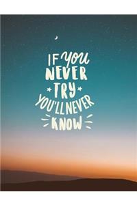I'f you never try, you'll never know