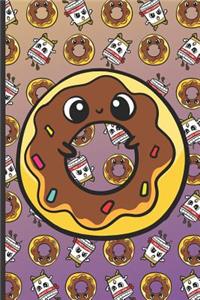 Happy Donut and Running Coffee Notebook