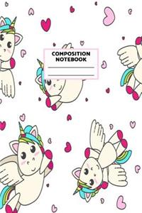 Composition Notebook: Unicorn Journal for Girls, Teen and Women Cute Matte Cover Design with Blank Lined Interior College Ruled (Great as Party Favors, Gifts, Diary, Jour