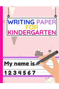 Writing Paper For Kindergarten