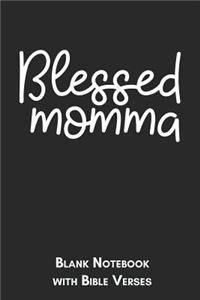 Blessed Momma Blank Notebook with Bible Verses