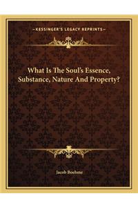 What Is the Soul's Essence, Substance, Nature and Property?