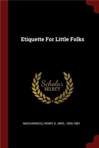 Etiquette for Little Folks