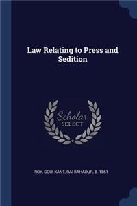 Law Relating to Press and Sedition