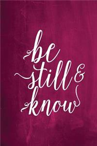 Chalkboard Journal - Be Still & Know (Pink)